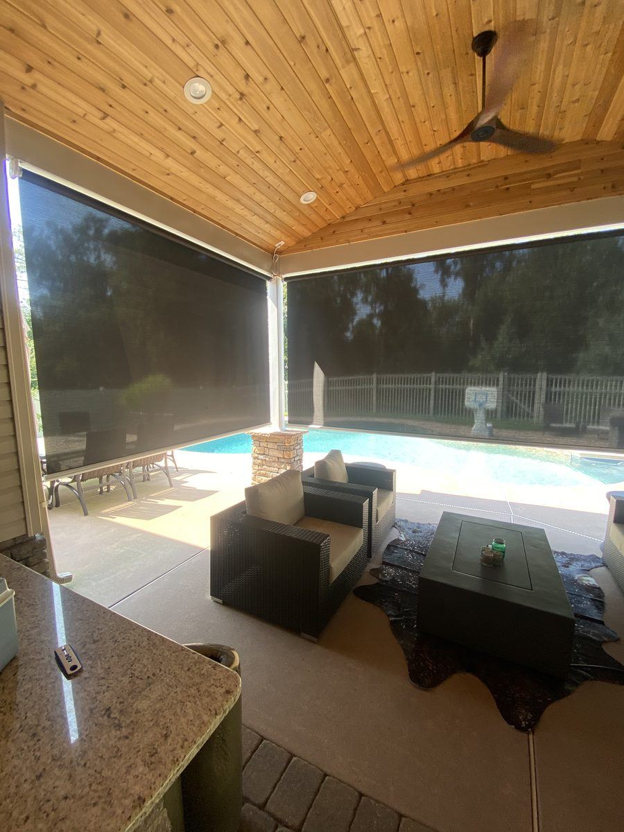 Exterior shade awning