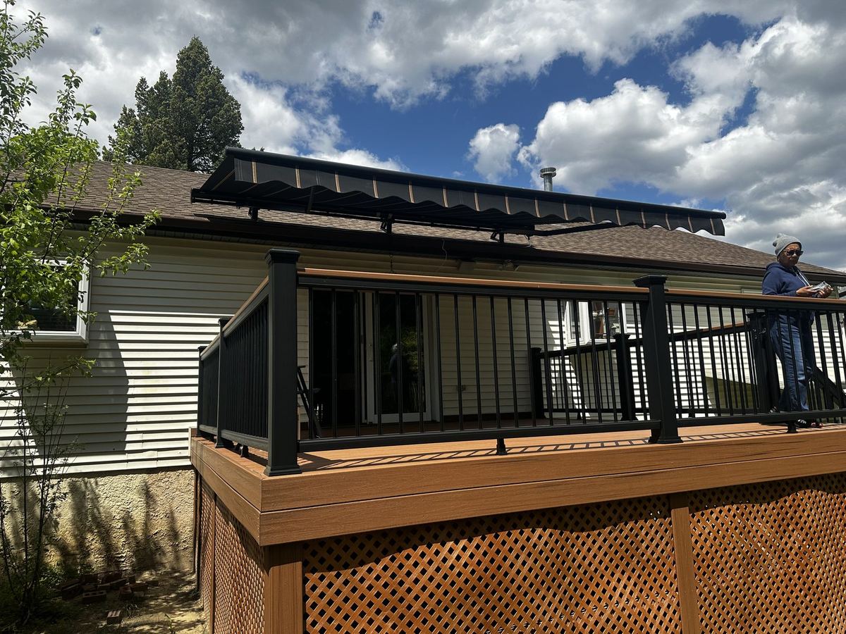 Custom awning installation