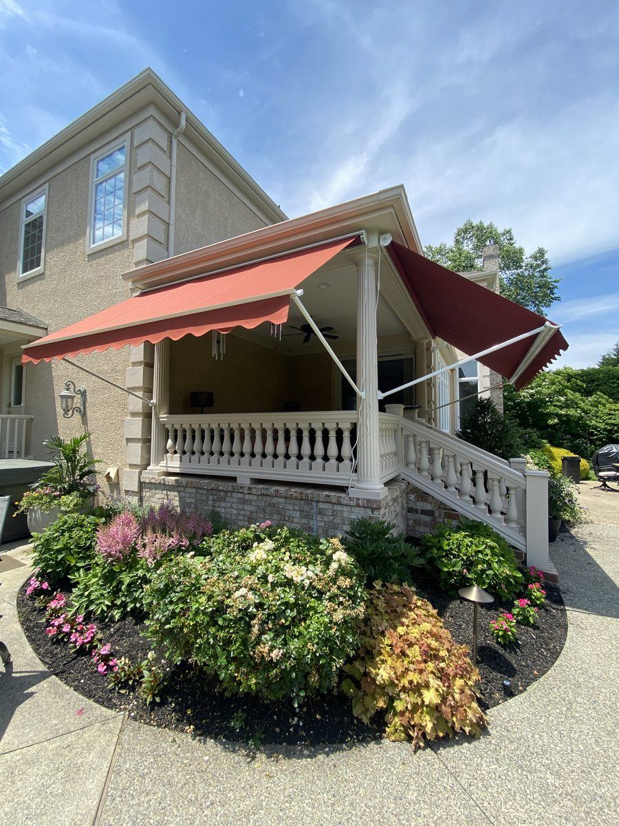 Awning over deck area