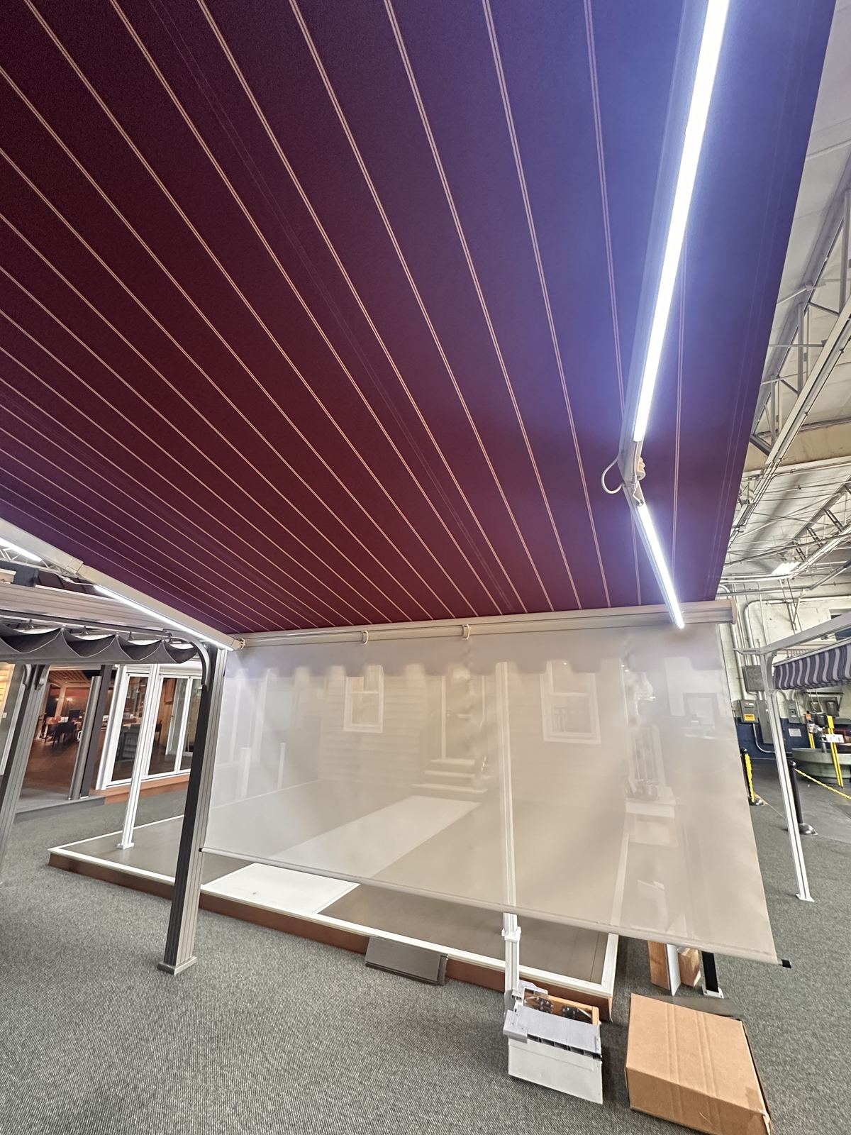 Aristocrat pergola and canopy showroom display