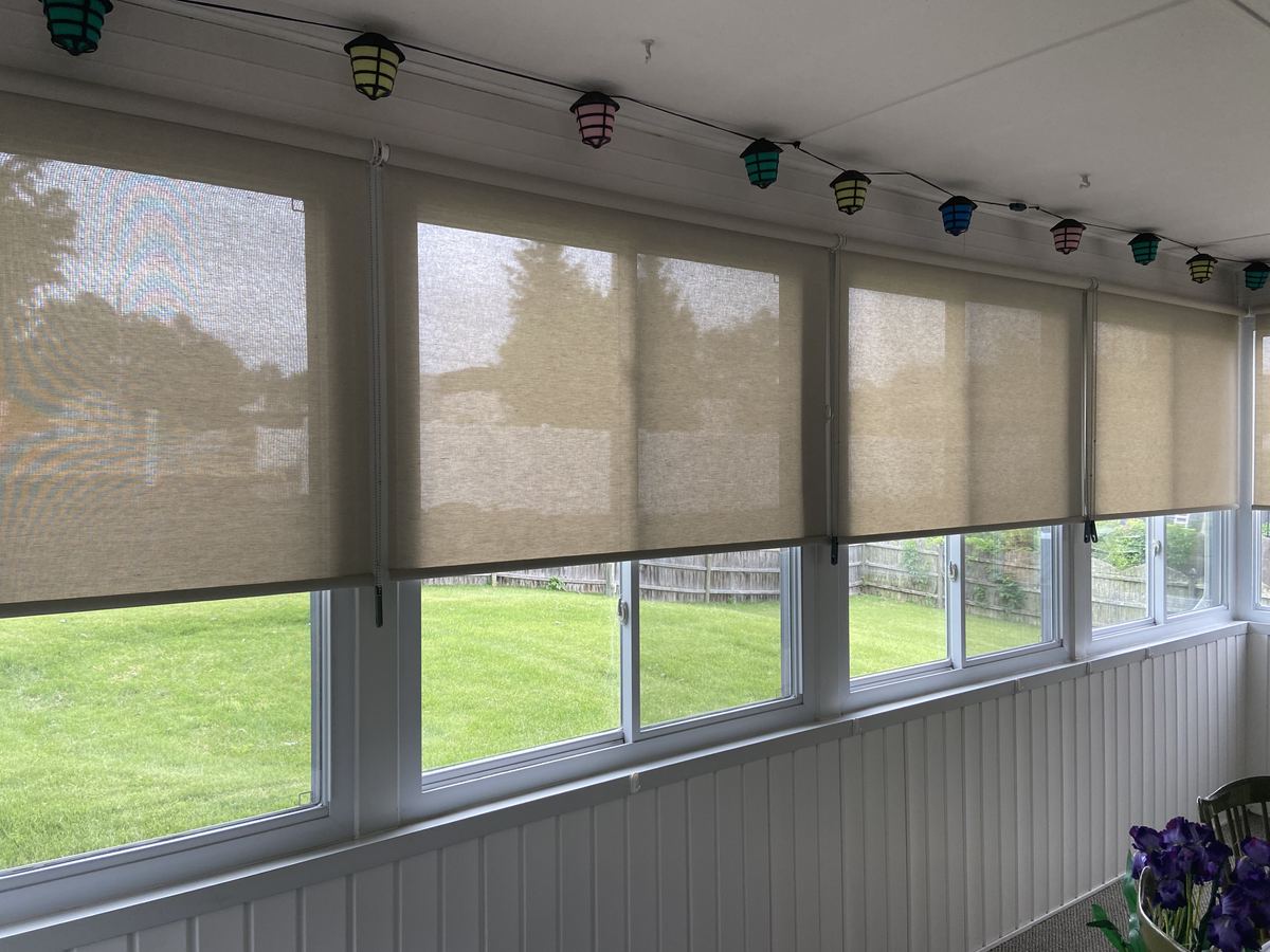 Hunter Douglas Designer Roller Shades sunroom