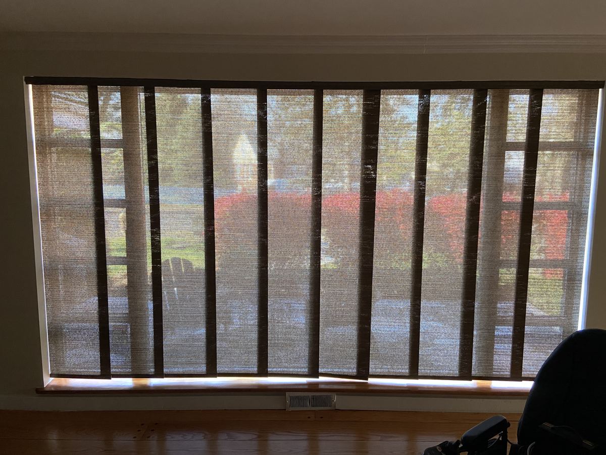 Hunter Douglas Skyline Gliding Panels wide window
