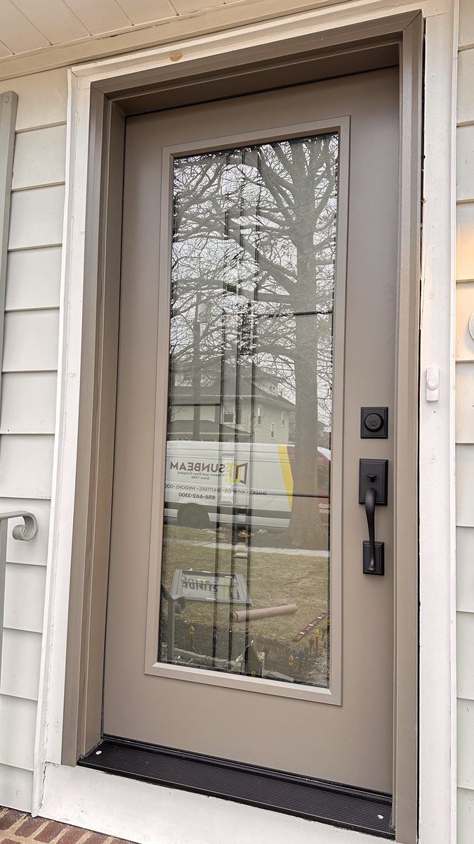 ProVia door with decorative glass