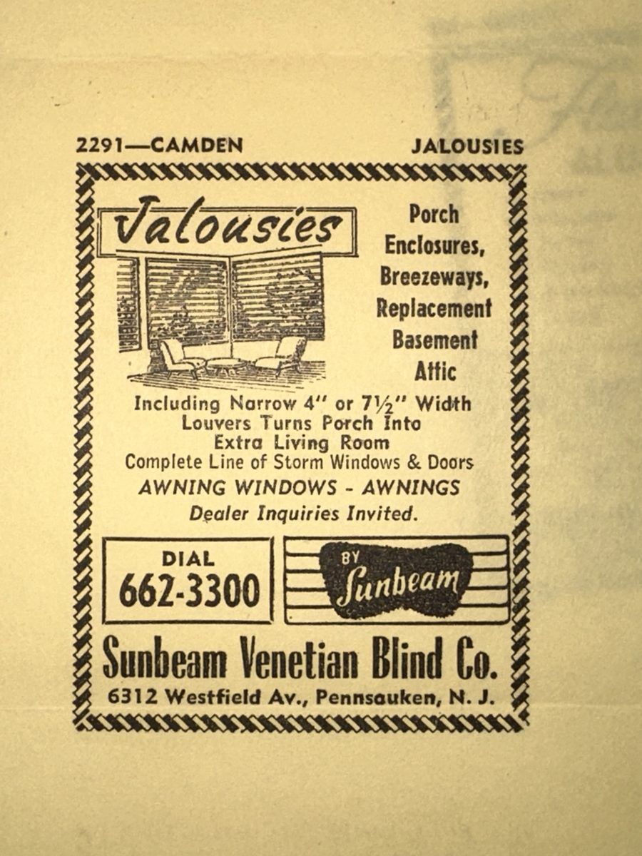 Sunbeam jalousies replacement ad