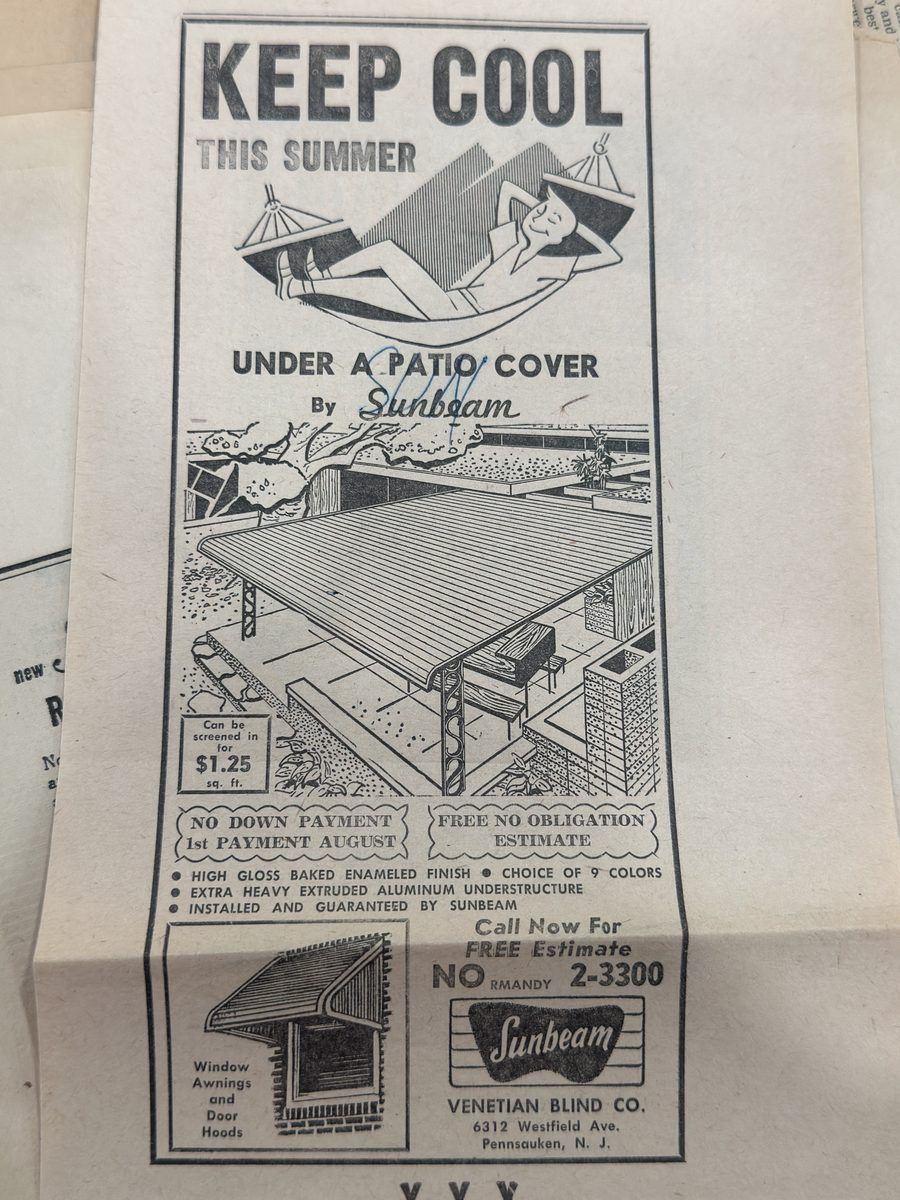 Keep Cool This Summer patio cover ad by Sunbeam